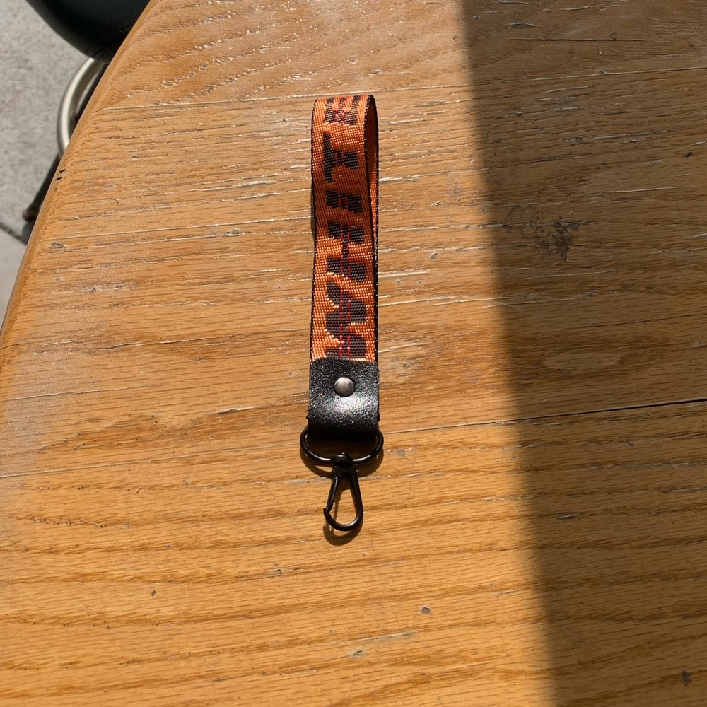 orange off-white lanyard (small version)